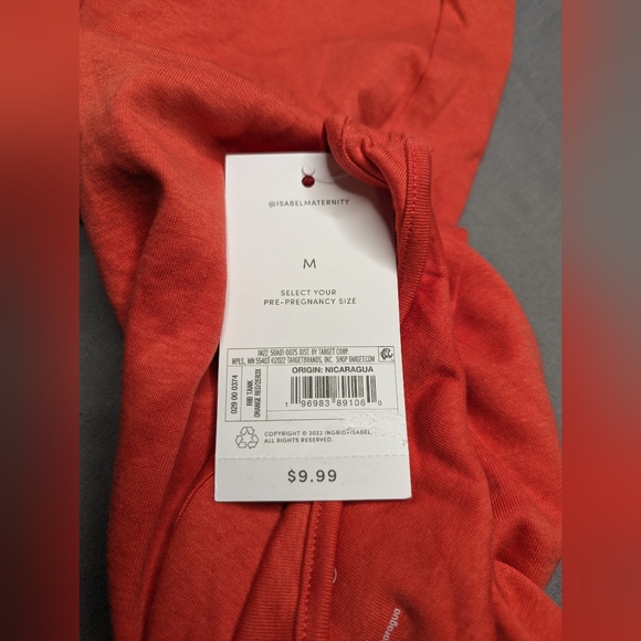 Isabel Maternity Tank Top Red Orange - Picture 6 of 9